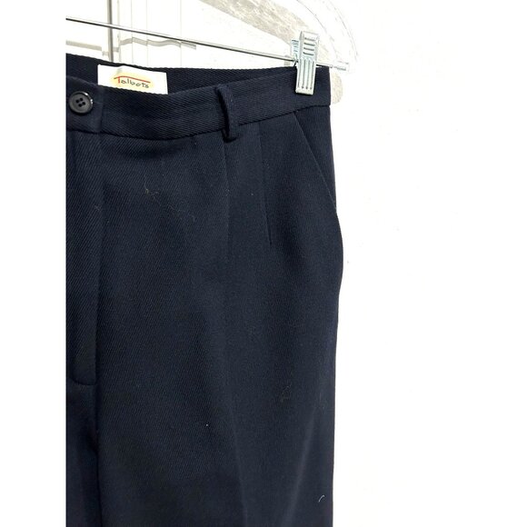 Talbots Petites Navy Worsted Wool Womens Pleated Trousers Size 10 - Picture 4 of 9